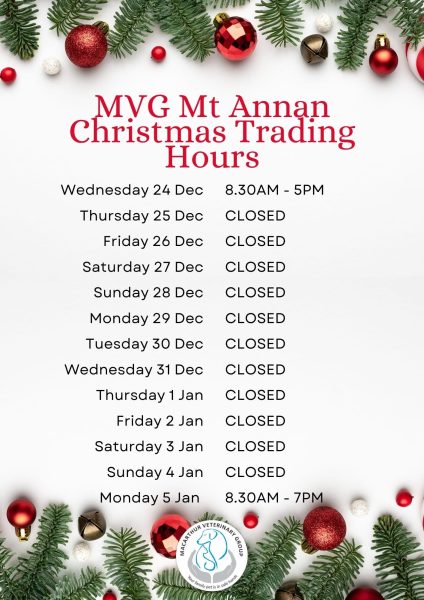 Macarthur Vet MVG 2025 Christmas and New Year Opening Hours 4 Macarthur Vet MVG 2025 Christmas and New Year Opening Hours 4